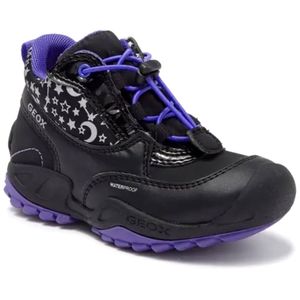 Geox New Savage Girl Waterproof Boot in Black Purple